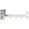 vidaXL Lit bibliothèque sans matelas blanc 150x200 cm bois pin massif