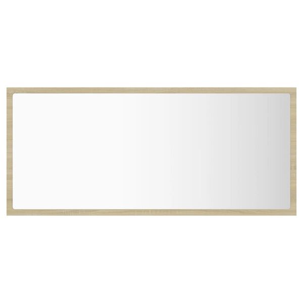 vidaXL Miroir LED de salle de bain Chêne sonoma 90x8,5x37 cm Acrylique
