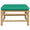 vidaXL Repose-pieds de jardin avec coussin vert bambou