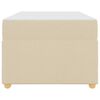 vidaXL Cadre de lit avec matelas Cr&egrave;me 80 x 200 cm tissu