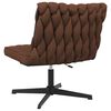 vidaXL Chaise pivotante de bureau Marron Tissu