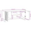 vidaXL Unites TV Blanc 105 x 33 x 46 cm Bois d'ing&eacute;nierie