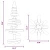 vidaXL Arbre de No&euml;l en bois pour d&eacute;coration 60 cm bois massif de pin