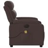 vidaXL Fauteuil de massage inclinable électrique Marron foncé Tissu