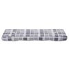 vidaXL Coussin de palette motif &agrave; carreaux gris 120x40x12 cm tissu