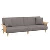vidaXL Canap&eacute;-lit avec accoudoirs taupe tissu