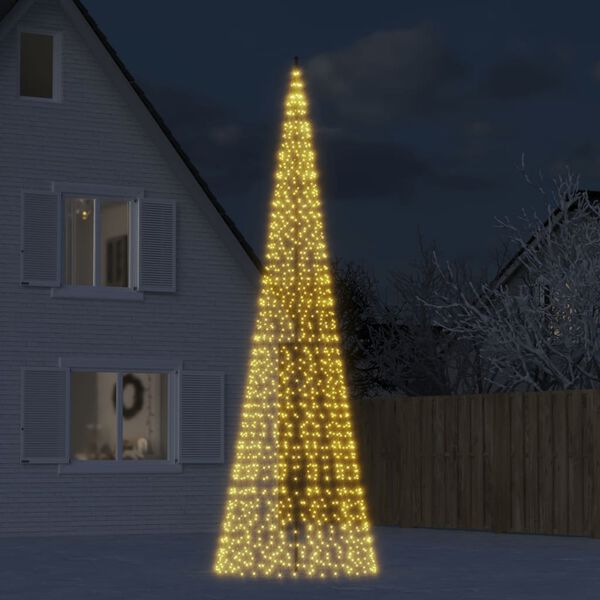 vidaXL Sapin de No&euml;l &agrave; LED 1534 LED blanc 500 cm