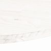vidaXL Dessus de table blanc 70x35x2,5 cm bois de pin massif ovale