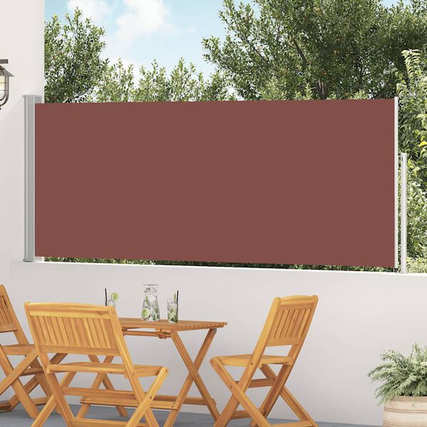 vidaXL Auvent lat&eacute;ral r&eacute;tractable de patio 120x500 cm Marron