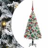 vidaXL Sapin de No&euml;l artificiel Blanc 120 cm PVC, Acier et Plastique