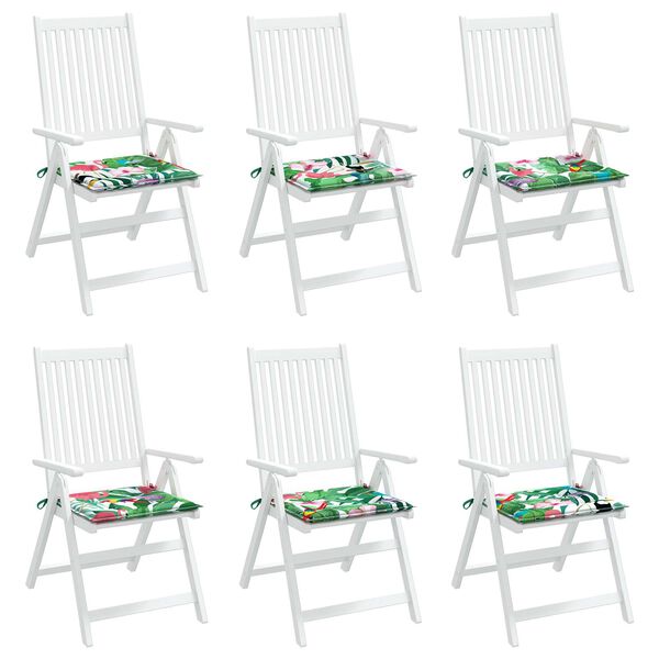 vidaXL Coussins de chaise 6 pcs Multicolore 50 x 50 x 4 cm