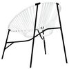 vidaXL Chaise œuf de jardin noir et blanc résine tressée