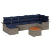 vidaXL Ensemble de canap&eacute; de jardin 8 pc Gris polyrotin