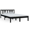 vidaXL Cadre de lit sans matelas noir bois massif 120x200 cm