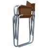 vidaXL Chaises de metteur en scène lot de 2 Acier Marron