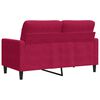 vidaXL Canapé à 2 places Rouge bordeaux 120 cm Velours