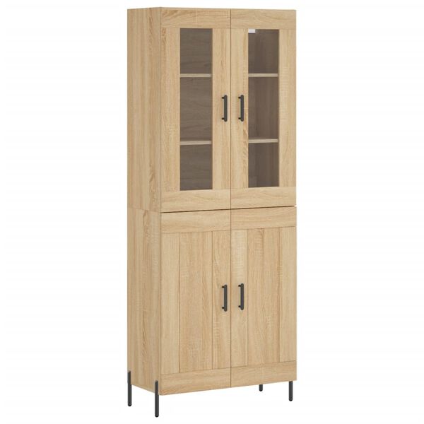 vidaXL Buffet haut Ch&ecirc;ne sonoma 69,5x34x180 cm Bois d'ing&eacute;nierie