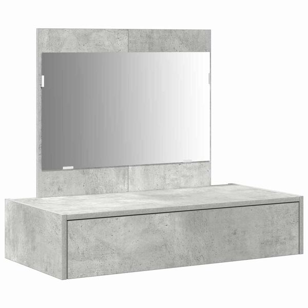 vidaXL Table de Toilette Gris 83 x 40 x 70 cm Bois d'ingénierie