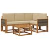 vidaXL Ensemble de canap&eacute;s d'ext&eacute;rieur 5 pcs Naturel et Beige