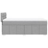 vidaXL Sommier &agrave; lattes de lit avec matelas Gris clair 90x200 cm Tissu