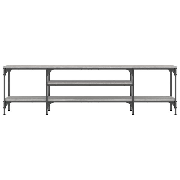 vidaXL Meuble TV sonoma gris 161x35x45 cm bois d'ingénierie et fer