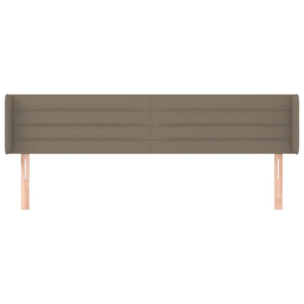 vidaXL T&ecirc;te de lit avec oreilles Taupe 203x16x78/88 cm Tissu