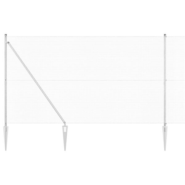 vidaXL Poteau de cl&ocirc;ture. Argent&eacute;