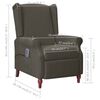 vidaXL Fauteuil de massage inclinable gris fonc&eacute; microfibre