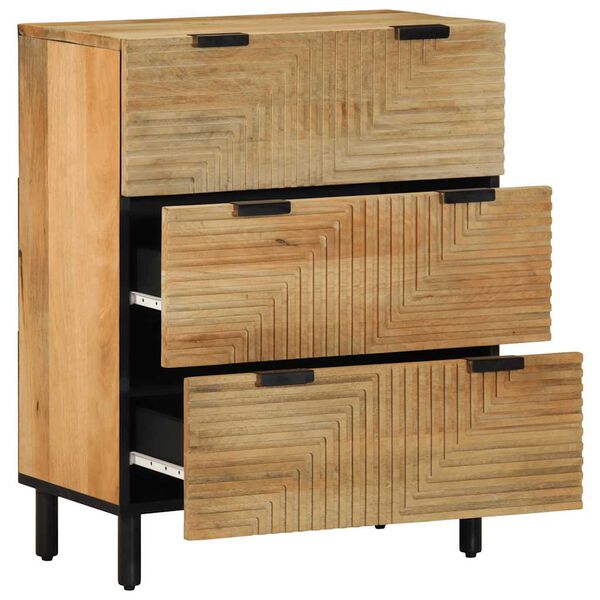 vidaXL Buffet marron 60x33x75 cm bois massif de manguier