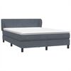 vidaXL Sommier &agrave; lattes de lit et matelas gris fonc&eacute; 160x220cm velours