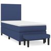 vidaXL Sommier &agrave; lattes de lit avec matelas Bleu 80x200 cm Tissu