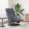 vidaXL Fauteuil de massage inclinable Gris fonc&eacute; 91 x 71 x 105.5 cm