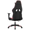 vidaXL Chaise de jeu Noir et rouge Similicuir