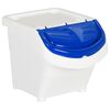 vidaXL Poubelles empilables avec couvercles 3 pcs blanc PP 78 L