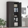 vidaXL Armoire de rangement 2 pcs Noir 90 x 40 x 200 cm Acier
