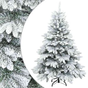 vidaXL Sapin de Noël artificiel à branches pliantes, duveteux de neige