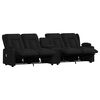 vidaXL Fauteuil inclinable et porte-gobelets 4 places noir similicuir