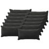vidaXL Coussin avec oreiller HOUTEN 12 pc Noir Fl&oslash;jl