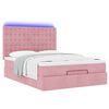VidaXL Cadre de lit ottoman avec matelas rose 140x200 cm velours