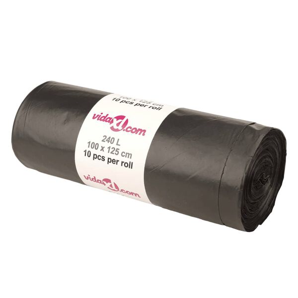 vidaXL Sacs poubelles 150 pcs noir 240 L