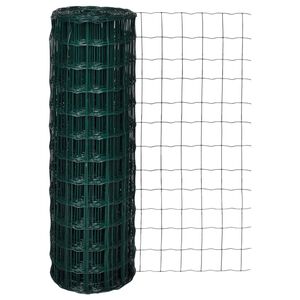 vidaXL Cl&ocirc;ture euro Acier 10 x 1,2 m Vert
