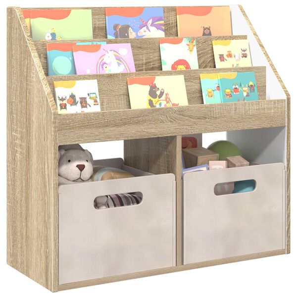 vidaXL Biblioth&egrave;que pour enfants Ch&ecirc;ne Sonoma 72,5 x 29,5 x 69 cm