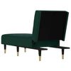 vidaXL Chaise longue vert fonc&eacute; velours