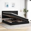 vidaXL Lit avec rangement et LED avec LED Noir 200 x 200 cm Velours