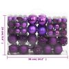 vidaXL Ensemble de boules de No&euml;l 111 pi&egrave;ces violet polystyr&egrave;ne