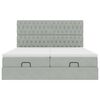 VidaXL Cadre de lit ottoman et matelas gris clair 160x200cm velours