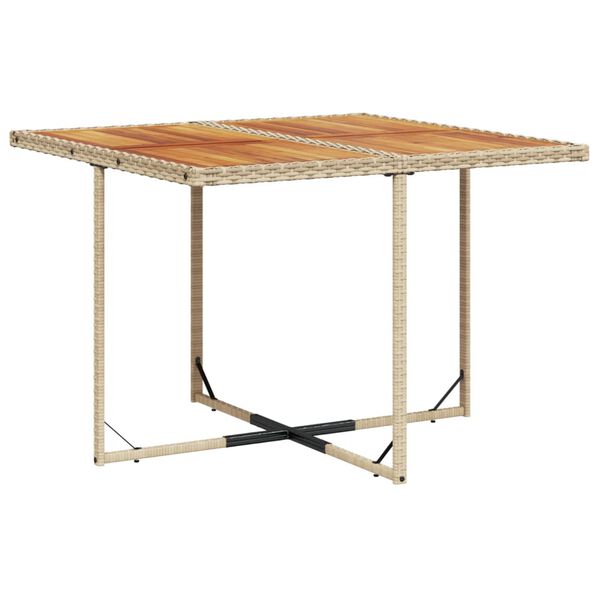 vidaXL Ensemble &agrave; manger de jardin et coussins 9 pcs beige Poly rotin