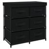 vidaXL Armoire de rangement avec 6 tiroirs 55x29x55 cm Noir Acier