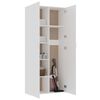 vidaXL Armoire de rangement blanc 80x35,5x180 cm bois d'ing&eacute;nierie