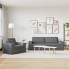 vidaXL Ensemble de Canap&eacute;s 2 pcs Gris fonc&eacute; 182 x 80 x 82 cm tissu